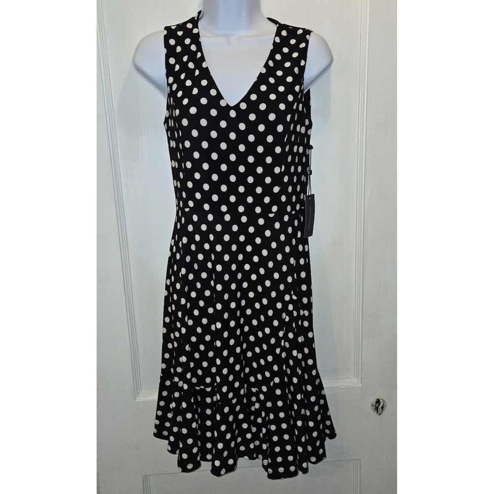 Tommy Hilfiger Women's Polka-Dot Fit & Flare Dress